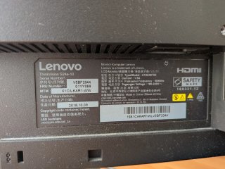 Pantalla Lenovo ThinkVision Negra