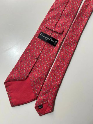 Corbata Dior Roja con Estampado