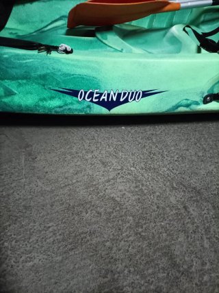 Kayak 2 plazas con ruedas y remos