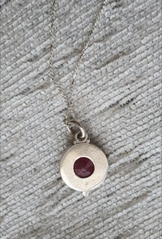 Collana Argento 925 con Rubino Naturale