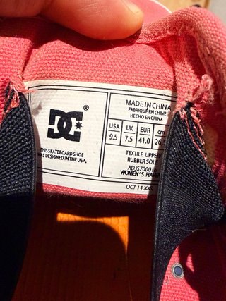 Zapatos náuticos DC Shoes lona coral