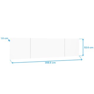 Cabecero blanco mate cama matrimonio 209cm