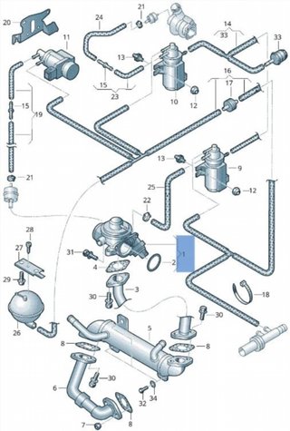 Valvula EGR VW 038131501A