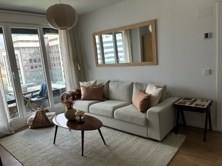 Sofá Ikea Beige Tela modelo Vilme 3 plazas