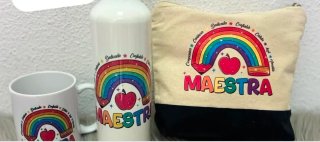 Set regalo Maestra: Bolso, Taza y Botella