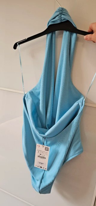 Gonna Zara blu con top in omaggio taglia S