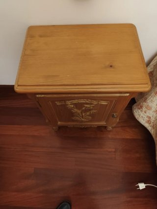 Mesitas de noche madera maciza (2 unidades)