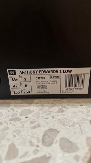 Botines baloncesto Adidas Anthony Edwards Talla 42