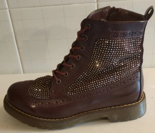 Scarponcini bordeaux simil Dr.Martens
