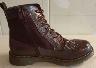 Scarponcini bordeaux simil Dr.Martens