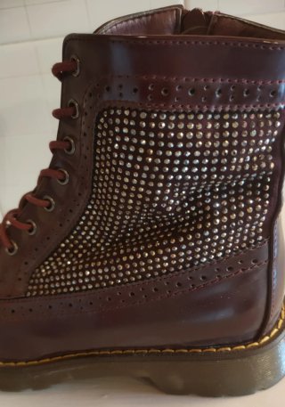 Scarponcini bordeaux simil Dr.Martens