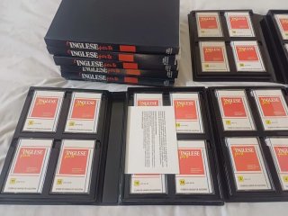 24 cassette corsi d' inglese 72 fascicoli numerati