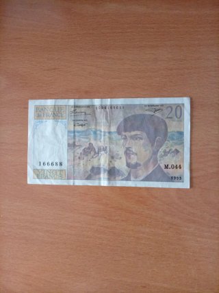 Billete 20 Francos Franceses 1993