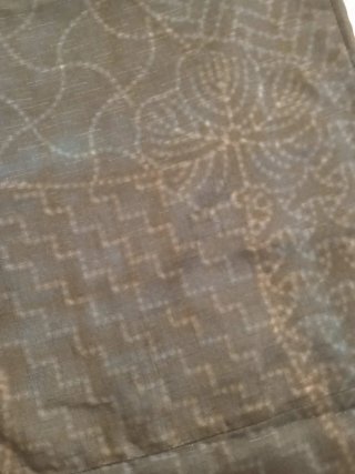 Pantalón estampado  dibujo sashiko azul y blanco,