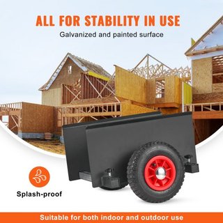 Carro Dolly de Panel de 272 kg para Puertas de Yeso con Rueda Neumática de 20.32 cm
