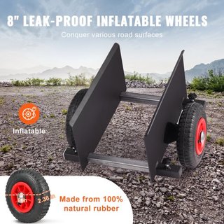 Carro Dolly de Panel de 272 kg para Puertas de Yeso con Rueda Neumática de 20.32 cm