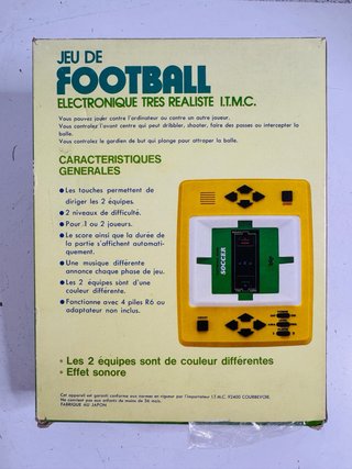 Juego de Fútbol Electrónico Epoch 1981