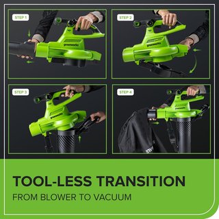 Aspirador/soplador de hojas inalámbrico Greenworks