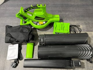 Aspirador/soplador de hojas inalámbrico Greenworks