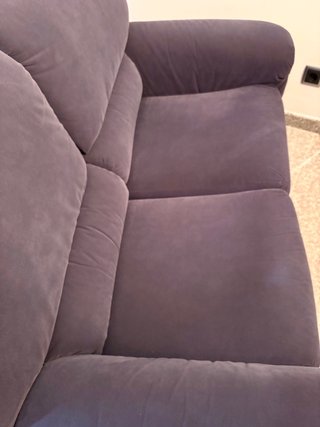 Sofá 2 plazas microfibra azul