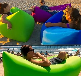 Sofá Inflable Portátil Azul