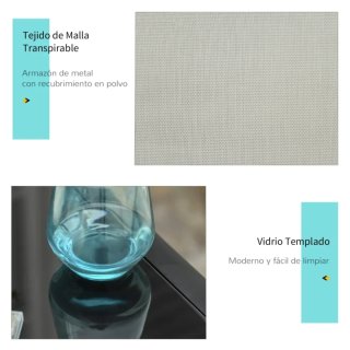 Conjunto 2 tumbonas y mesa auxiliar
