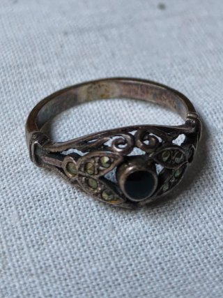 Anillos Art Deco Plata y Oro 925.