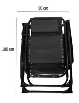 Silla Tumbona Plegable Tela y Metal