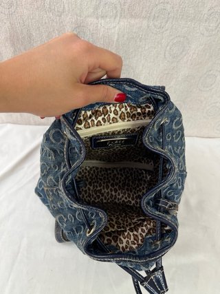 Zaino Guess Monogram Denim Blu vintage y2k