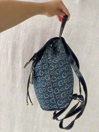 Zaino Guess Monogram Denim Blu vintage y2k