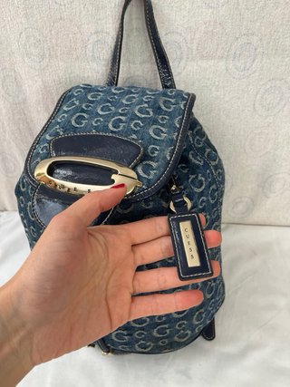 Zaino Guess Monogram Denim Blu vintage y2k