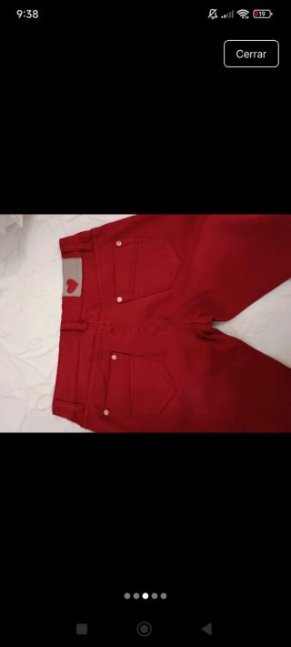 Pantalón rojo/granate mujer talla S sin estrenar