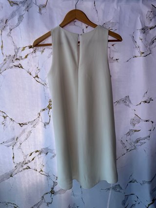 Vestido Zara fluido blanco roto T S