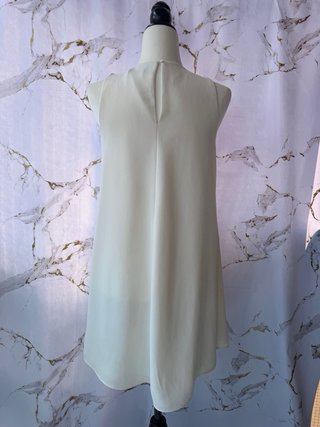 Vestido Zara fluido blanco roto T S