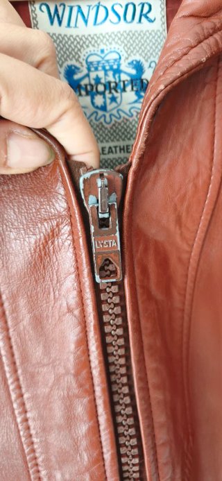 Chaqueta de piel Windsor marrón