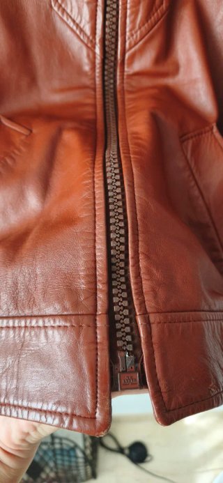 Chaqueta de piel Windsor marrón