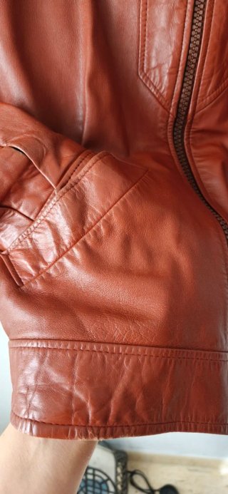 Chaqueta de piel Windsor marrón