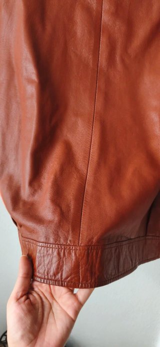 Chaqueta de piel Windsor marrón