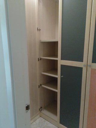 Armario ropero madera y cristal