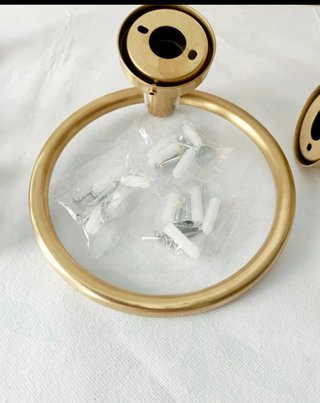 Juego 5 Accesorios Baño Dorado Metal