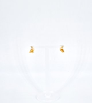 048-04-00180 Pendientes Luna Oro Amarillo 18K