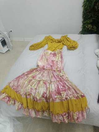 Falda Rociera Flamenca Talla Única