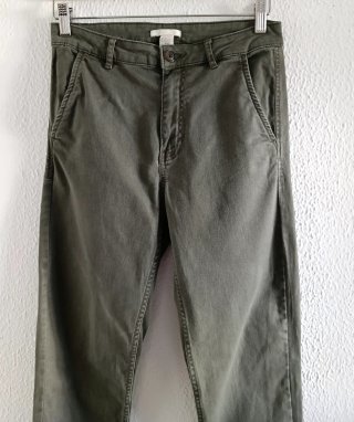 Pantalón chino verde oliva mujer talla 34/36