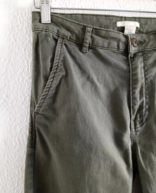 Pantalón chino verde oliva mujer talla 34/36