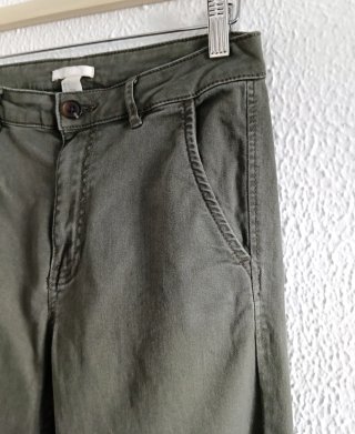 Pantalón chino verde oliva mujer talla 34/36