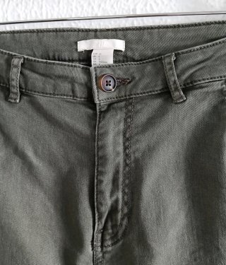 Pantalón chino verde oliva mujer talla 34/36