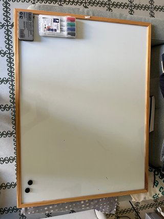 Pizarra Blanca 80x60cm con Marco Madera