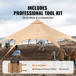 Carpa de Lona, 4 Estaciones 5 m/16.4 ft Carpa en Forma de Campana, Carpa de Lona para Acampar con Salida para Estufa, Carpa Yurt Transpirable para hasta 8 Personas, Acampada Familiar, Caza, Fiesta...