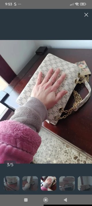 Bolso mujer Beige y Dorado nuevo no lo voy a usar