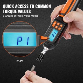 Destornillador de Par Digital, Destornillador de Par de 0.64 cm, Destornillador de Par Eléctrico con LCD, Rango de Par de 0.30-7.98 N·m, Destornillador de Par con Incremento de 0.01 N·m con Puntas...